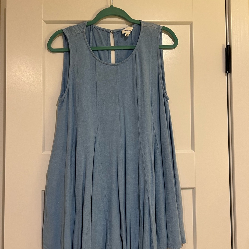 Charming Light Blue Sleeveless Romper